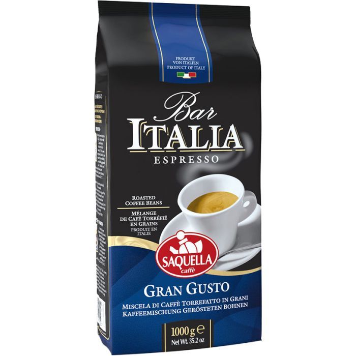 SAQUELLA Bar Italia Gran Gusto в зернах 1 кг (8002650000777)