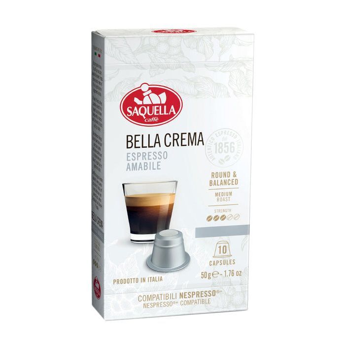 SAQUELLA Espresso Bella Crema в капсулах 10 шт (8002650007745)